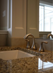 Granite with under mount sinks